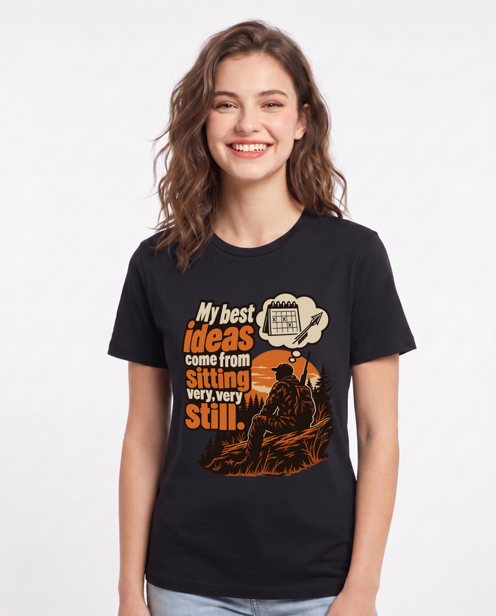 Hunting Black T-Shirt for Women – Everyday Expression Graphic Tee product image 3