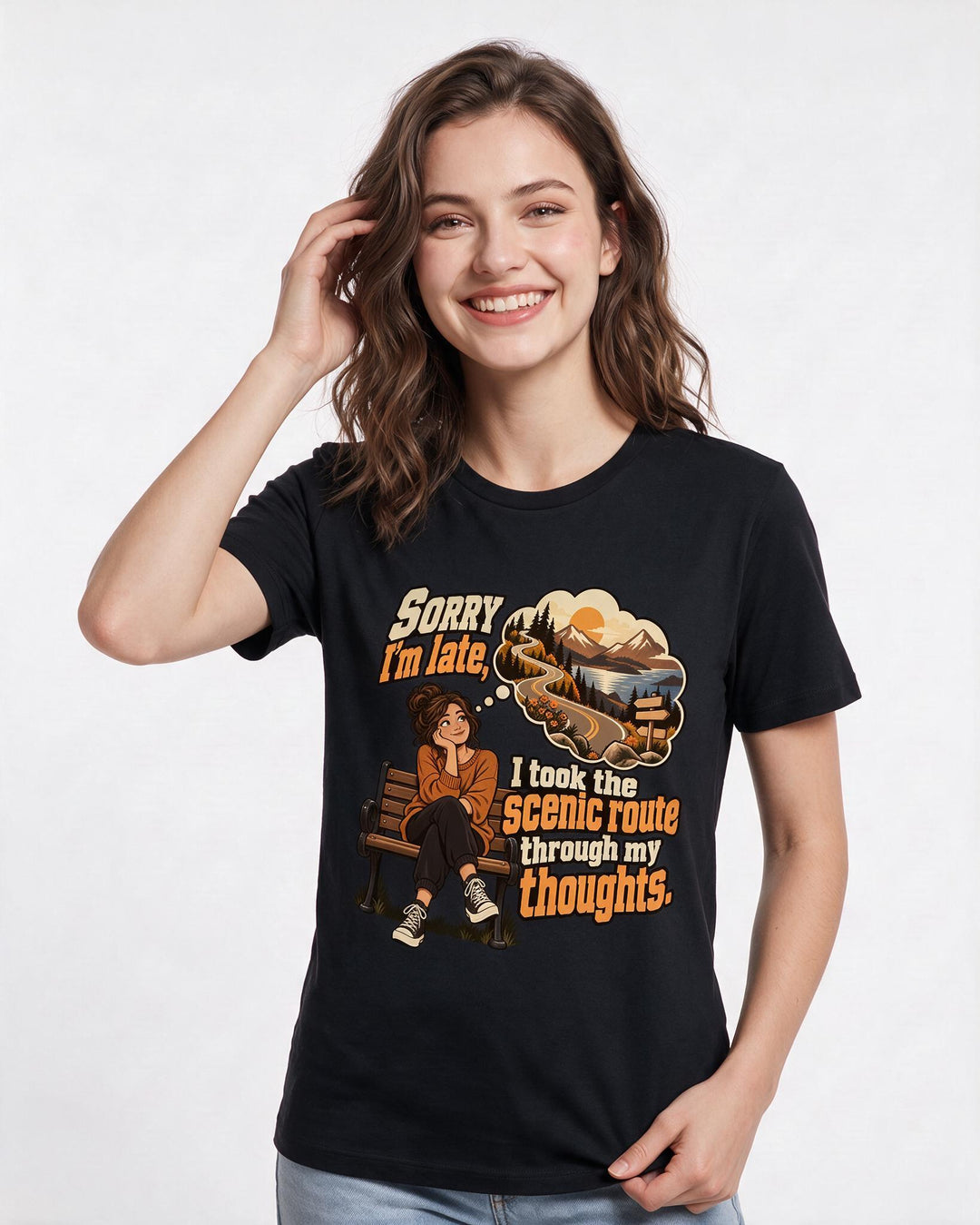 Neurodiversity Black T-Shirt for Women – Everyday Expression Graphic Tee product image 1