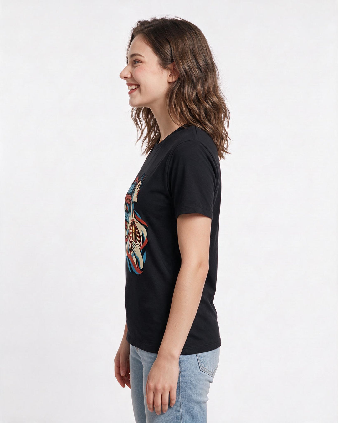 Pride Black T-Shirt for Women – Everyday Expression Graphic Tee product image 2