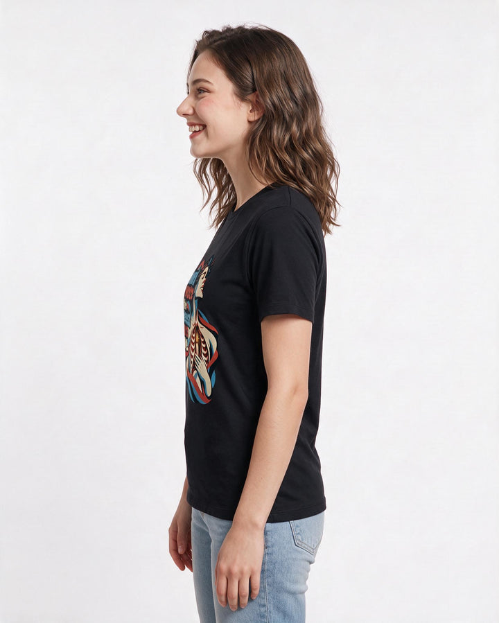 Pride Black T-Shirt for Women – Everyday Expression Graphic Tee product image 2