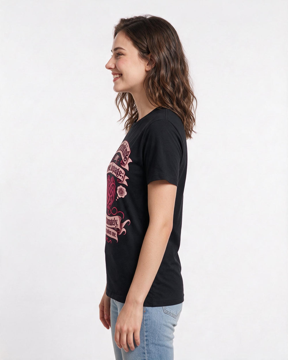 Meme Black T-Shirt for Women – Everyday Expression Graphic Tee product image 2