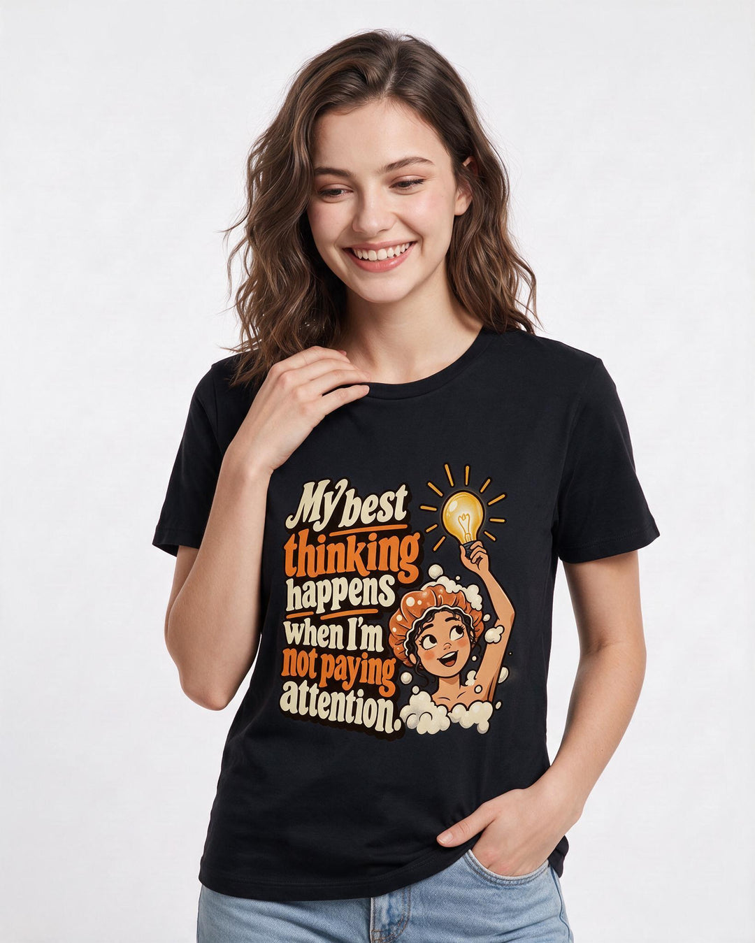 Neurodiversity Black T-Shirt for Women – Everyday Expression Graphic Tee product image 1