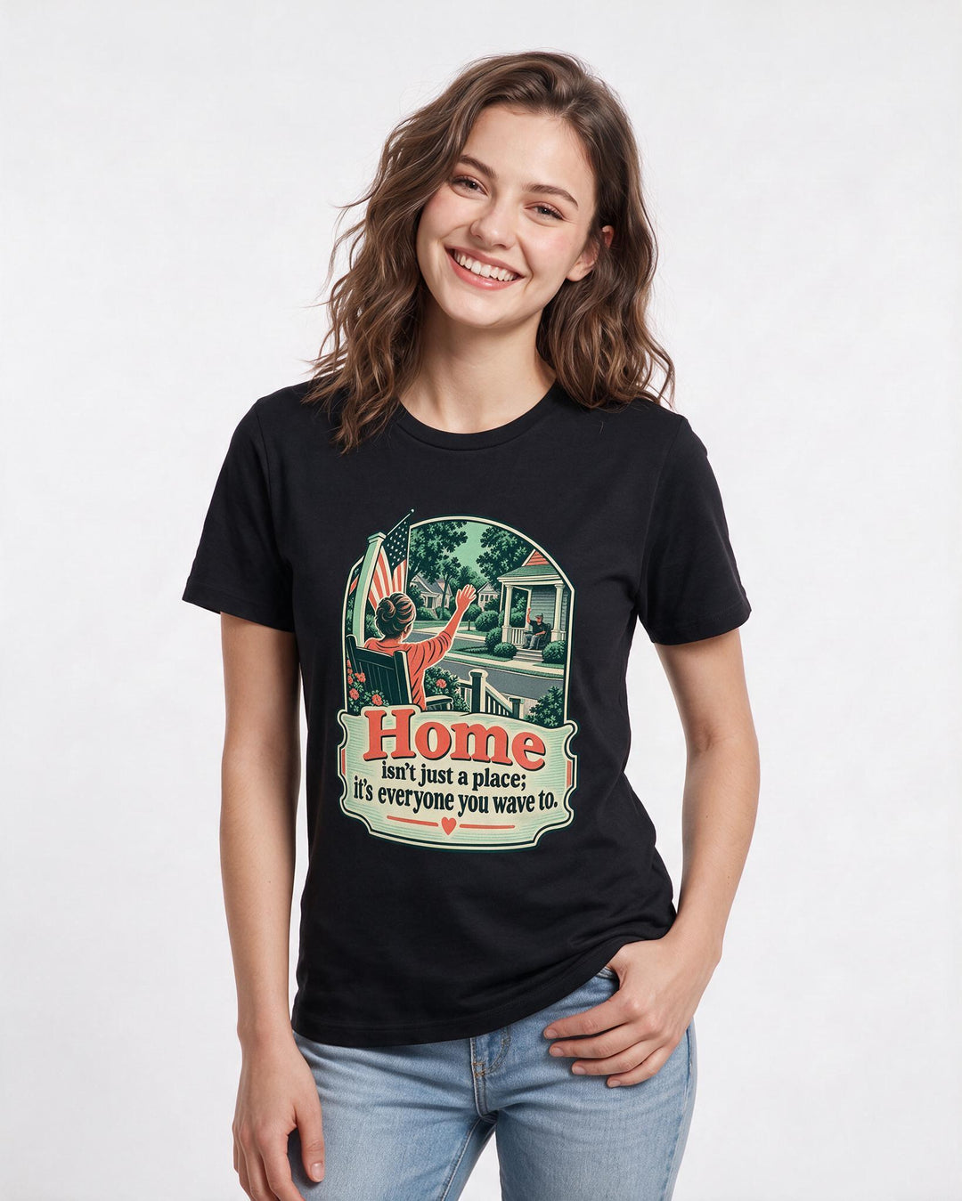 Patriotic Black T-Shirt for Women – Everyday Expression Graphic Tee product image 1