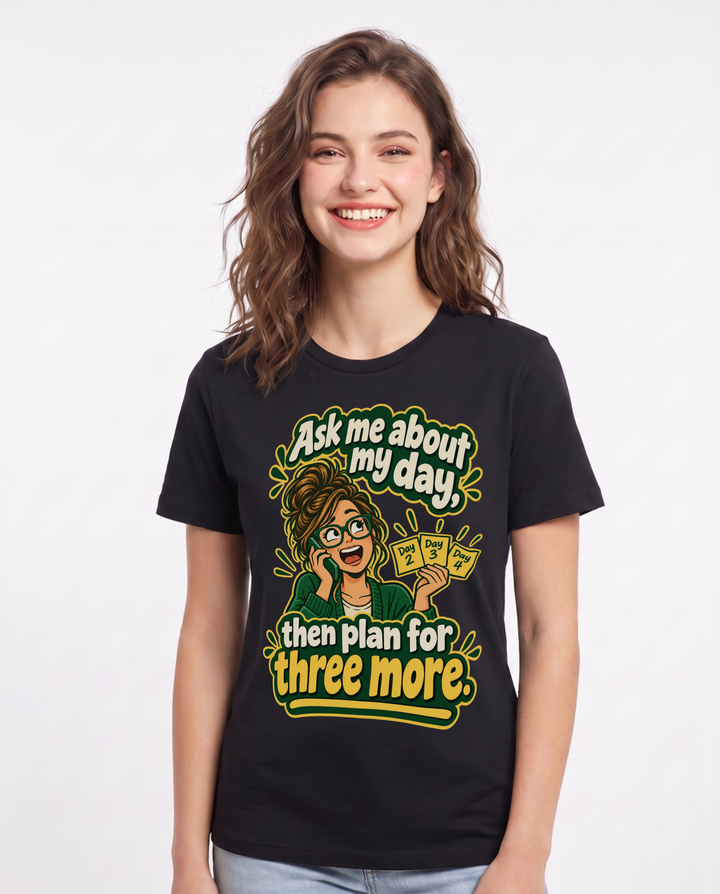 Teacher Black T-Shirt for Women – Everyday Expression Graphic Tee product image 3