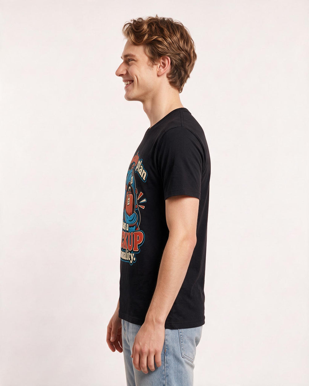 Meme Black T-Shirt for Men – Everyday Expression Graphic Tee product image 2