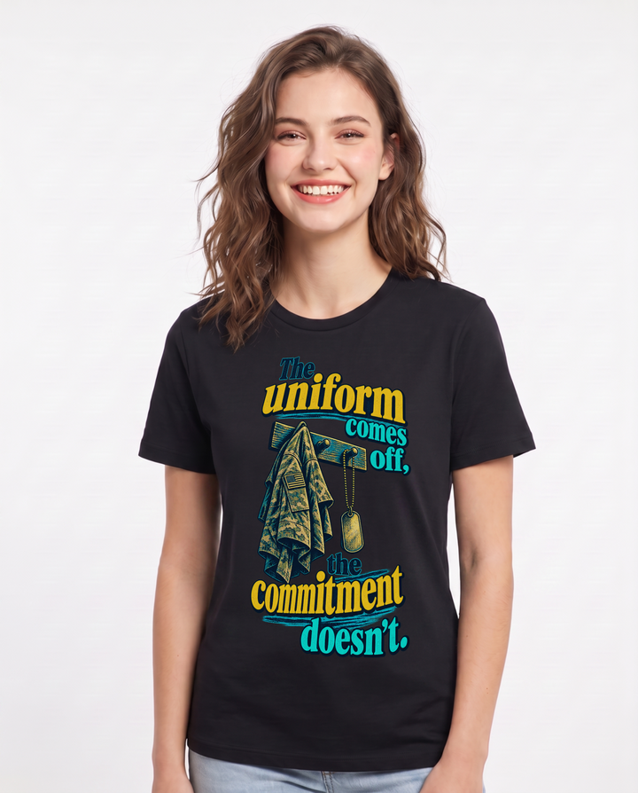 Veteran Black T-Shirt for Women – Everyday Expression Graphic Tee product image 3