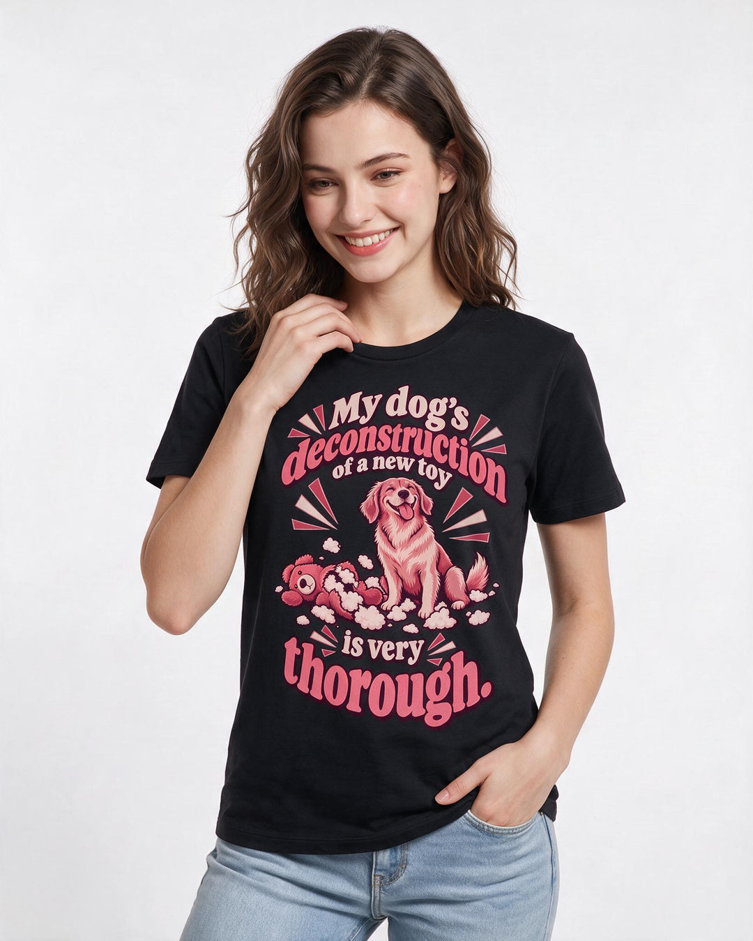 Cat Lover Black T-Shirt for Women – Everyday Expression Graphic Tee product image 1