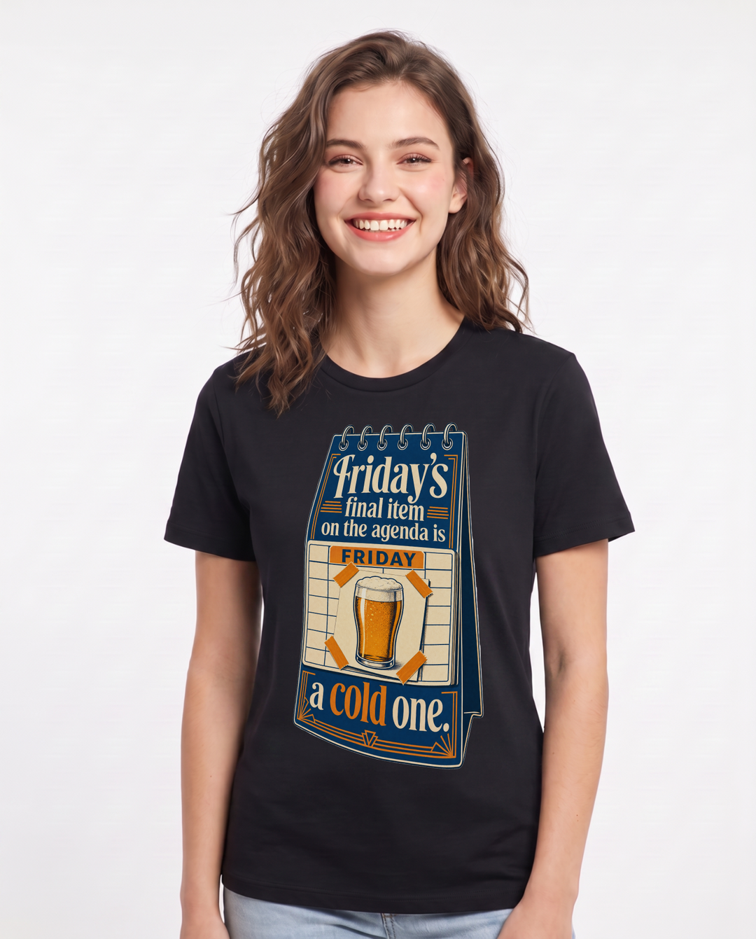 Beer Black T-Shirt for Women – Everyday Expression Graphic Tee product image 3