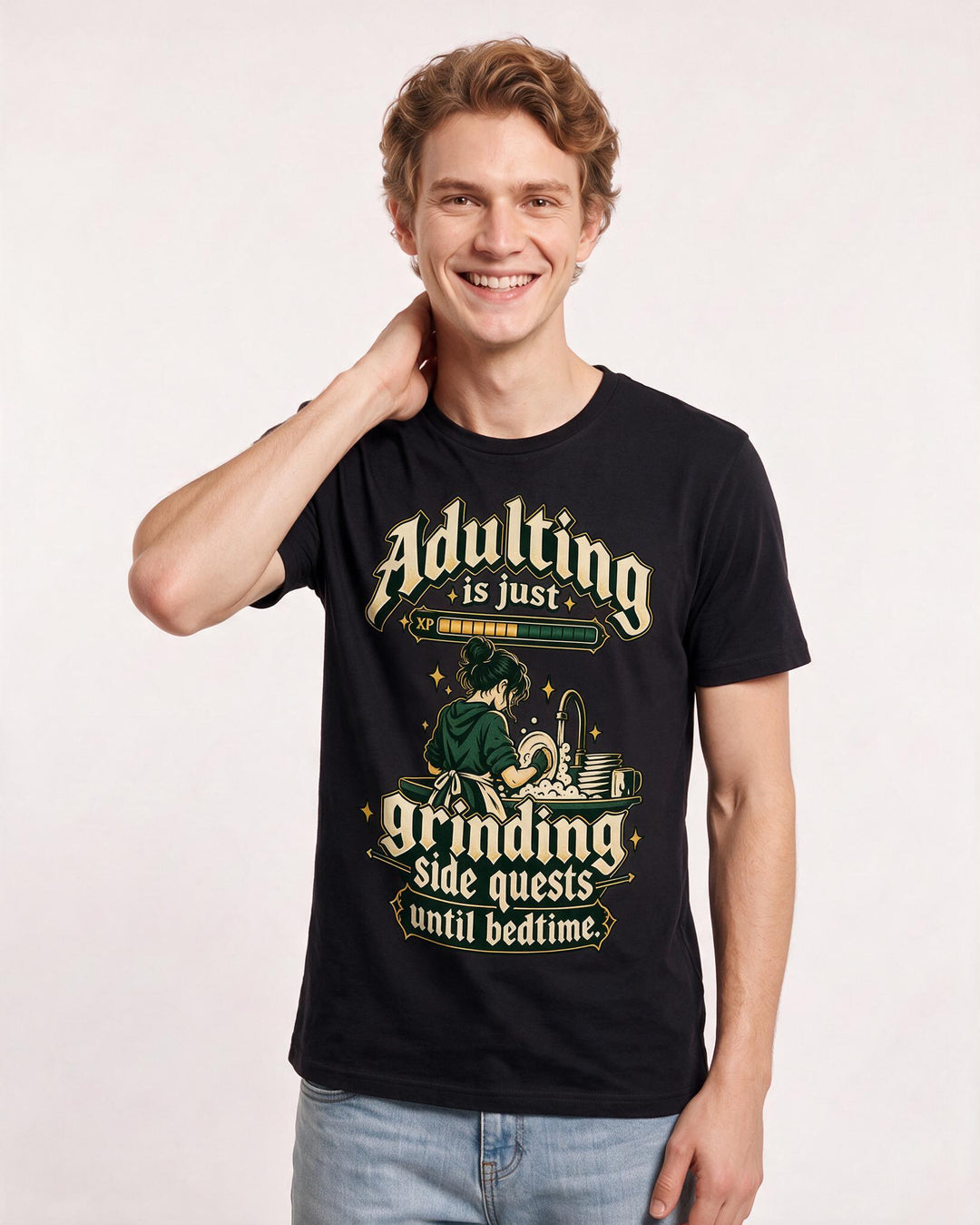 Gaming Black T-Shirt for Men – Game Night Graphic Tee product image 1