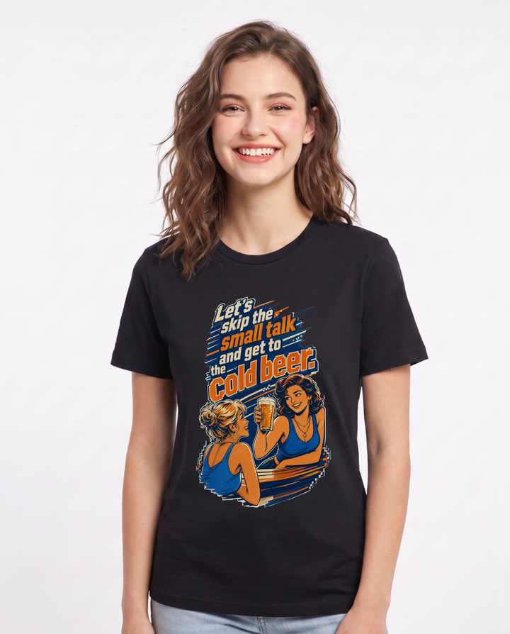 Beer Black T-Shirt for Women – Everyday Expression Graphic Tee product image 3