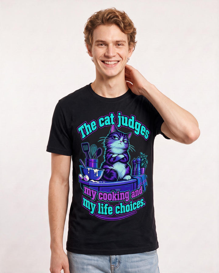 Cat Lover Black T-Shirt for Men – Everyday Expression Graphic Tee product image 1