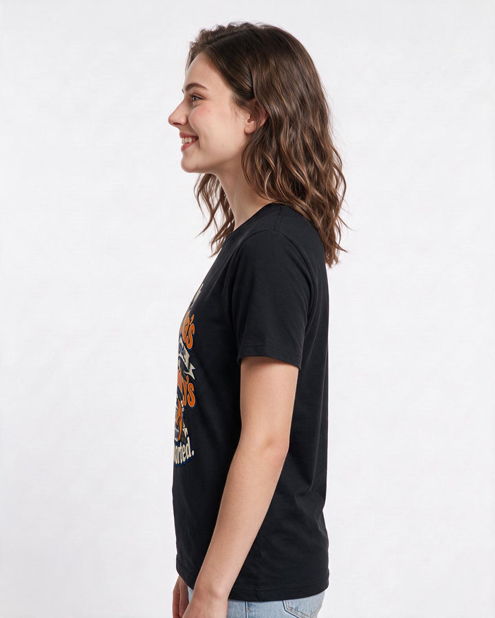 Graduation Black T-Shirt for Women – Everyday Expression Graphic Tee product image 2