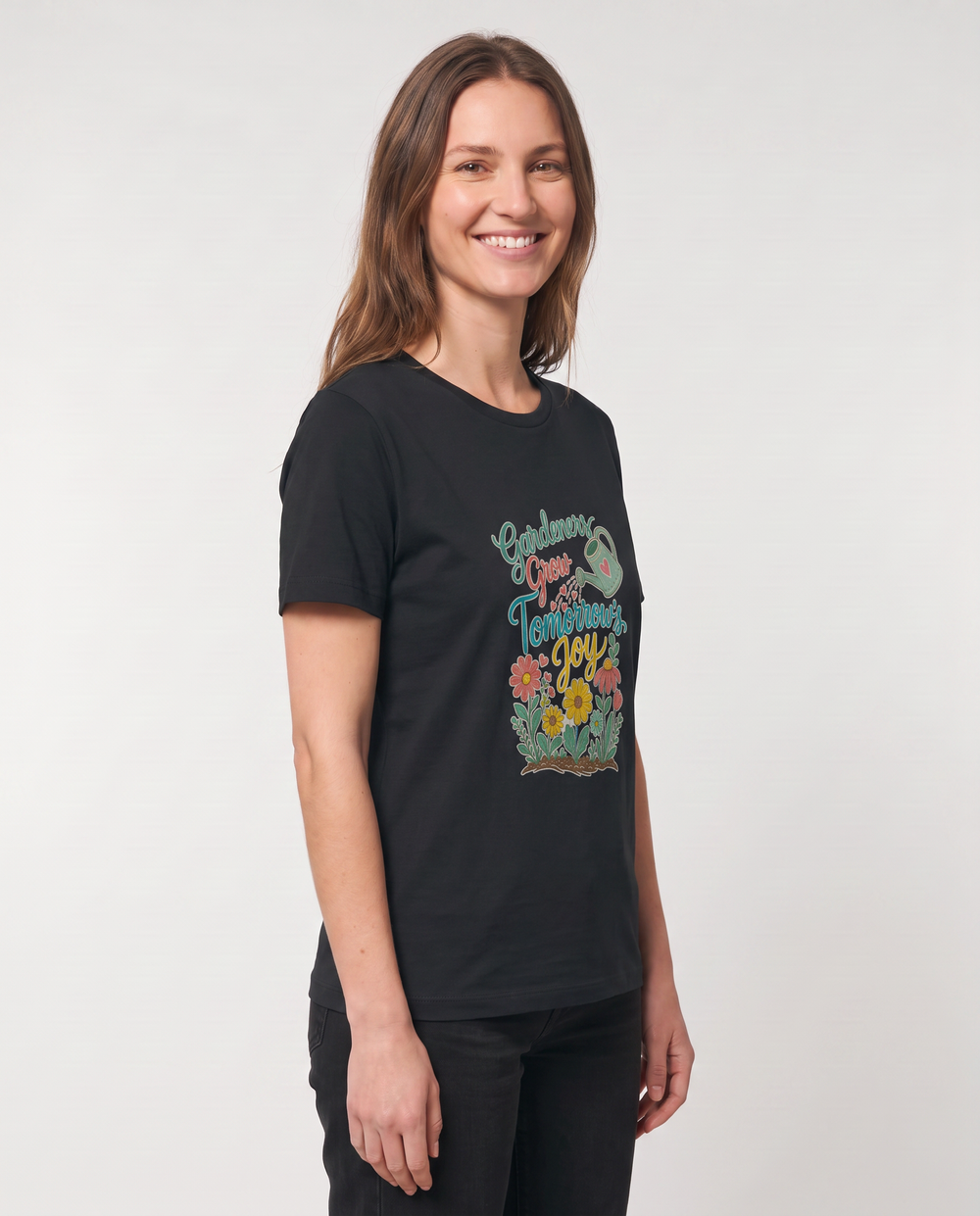 Gardeners Grow Tomorrow’s Joy Black T-Shirt mockup 2