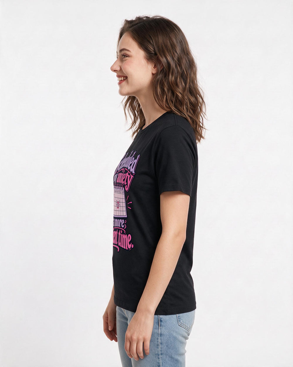 Meme Black T-Shirt for Women – Everyday Expression Graphic Tee product image 2