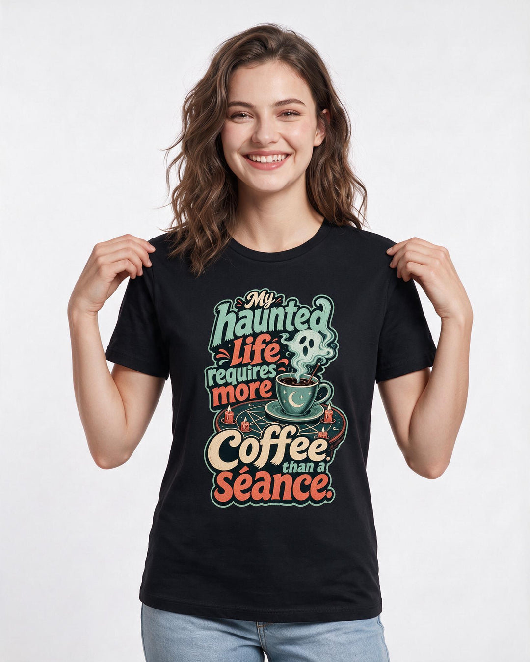 Halloween Black T-Shirt for Women – Halloween Theme Graphic Tee product image 1