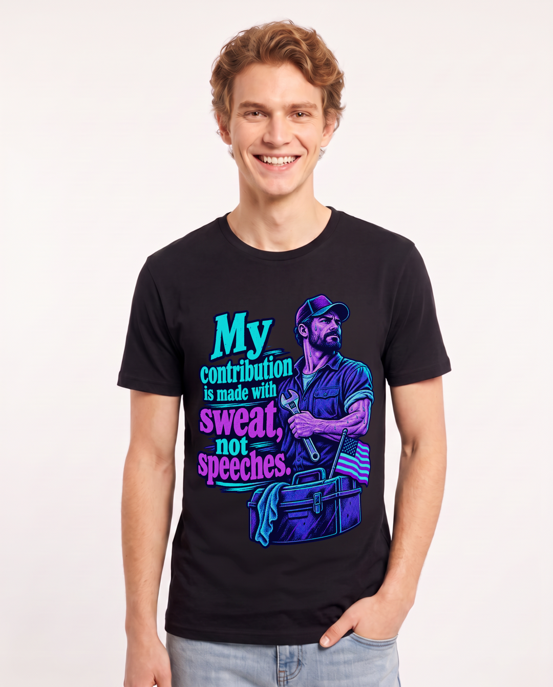 Patriotic Black T-Shirt for Men – Everyday Expression Graphic Tee product image 3