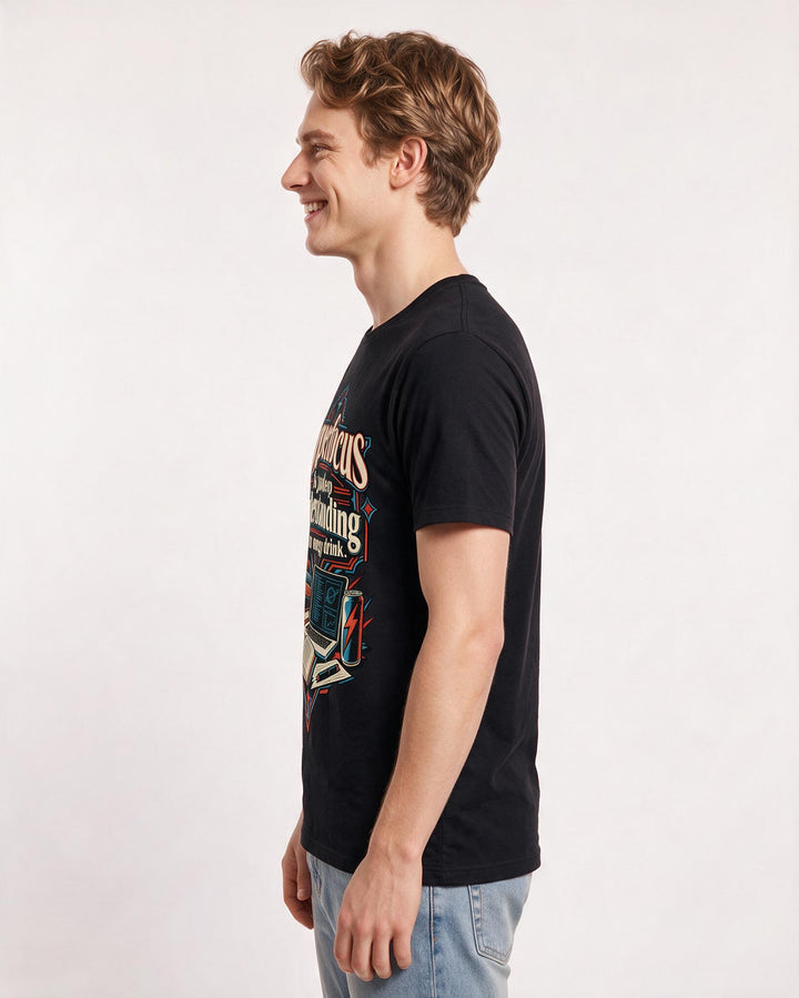 Neurodiversity Black T-Shirt for Men – Everyday Expression Graphic Tee product image 2