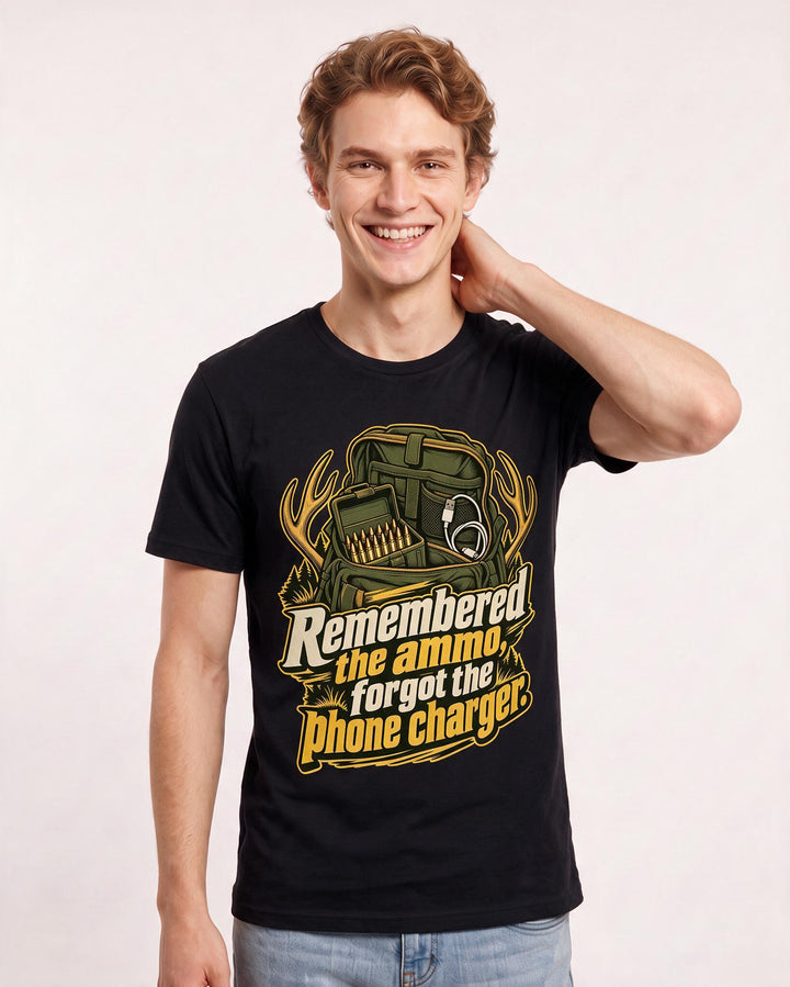 Hunting Black T-Shirt for Men – Everyday Expression Graphic Tee product image 1