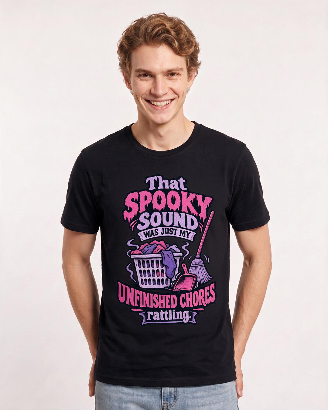 Halloween Black T-Shirt for Men – Halloween Theme Graphic Tee product image 1