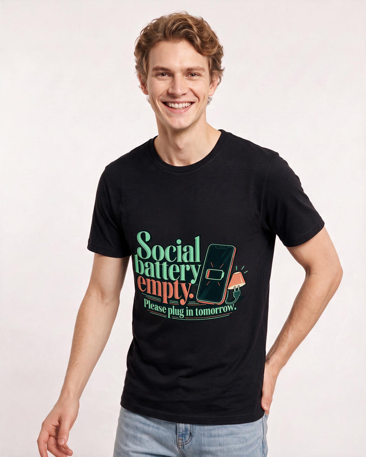 Meme Black T-Shirt for Men – Everyday Expression Graphic Tee product image 1