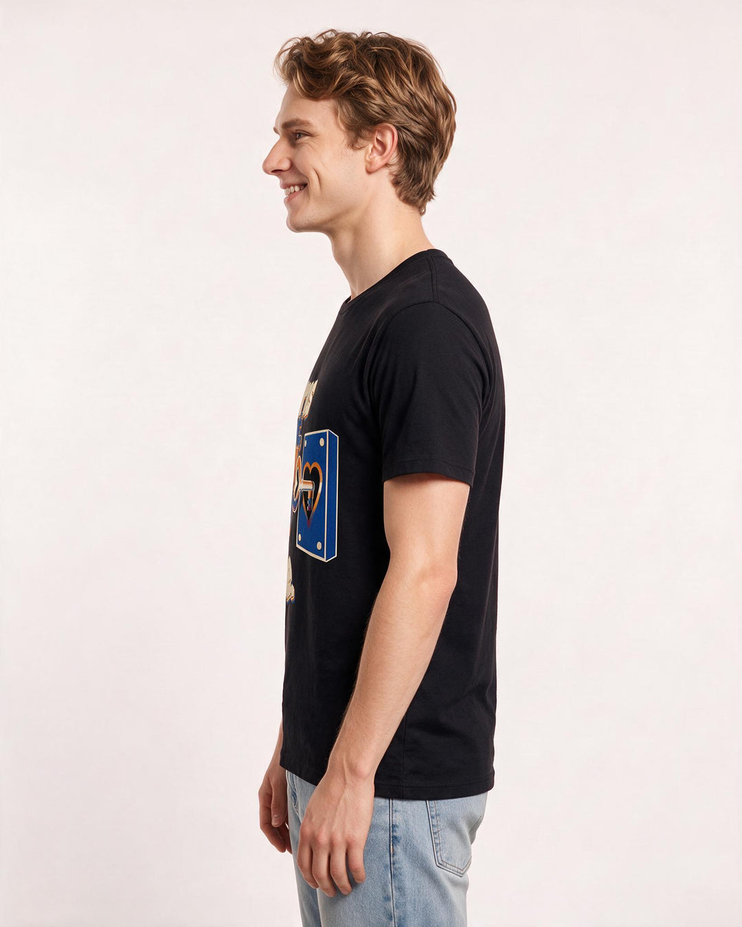 Pride Men's Black T-Shirt – Turns out, my key was love. product image 2
