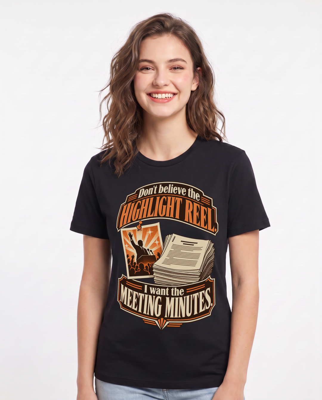 Political Statement Black T-Shirt for Women – Everyday Expression Graphic Tee product image 3