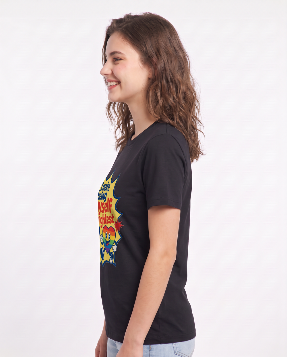 I make being myself the brightest thing I wear. - Women's Black T-Shirt product image 3