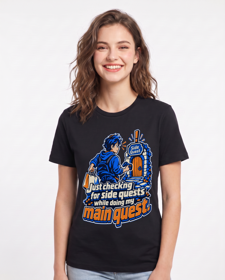 Gaming Black T-Shirt for Women – Game Night Graphic Tee product image 3