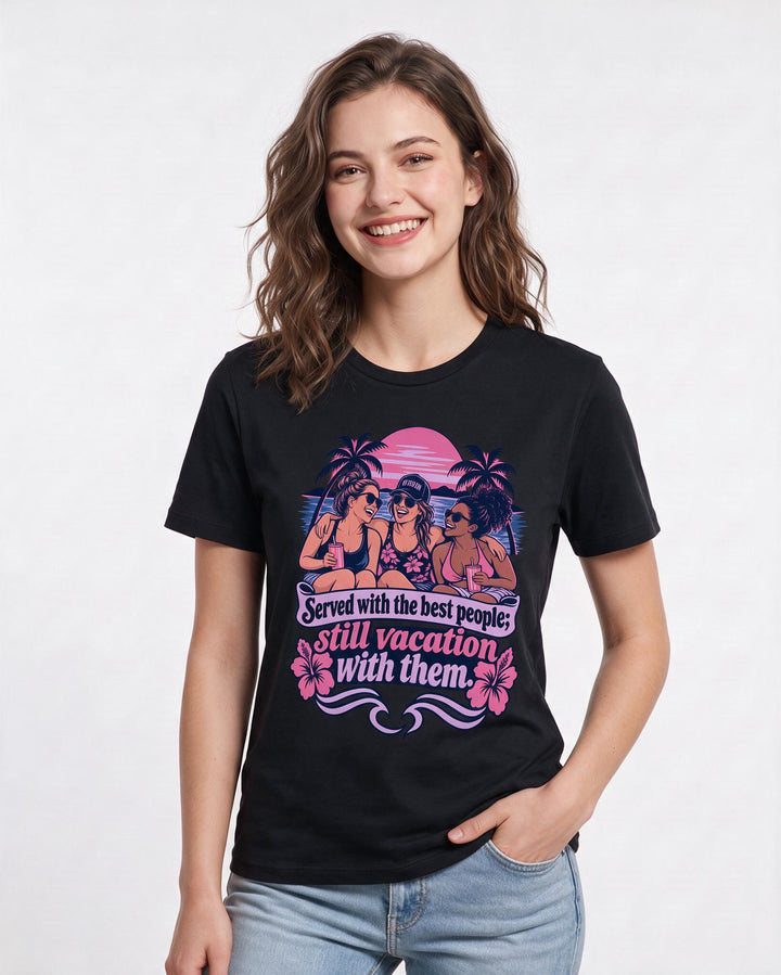 Veteran Black T-Shirt for Women – Everyday Expression Graphic Tee product image 1