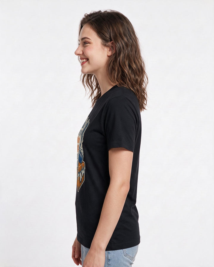 Funny Beer Women's Black T-Shirt – I don't carry my emotional baggage, just a cold one. product image 2