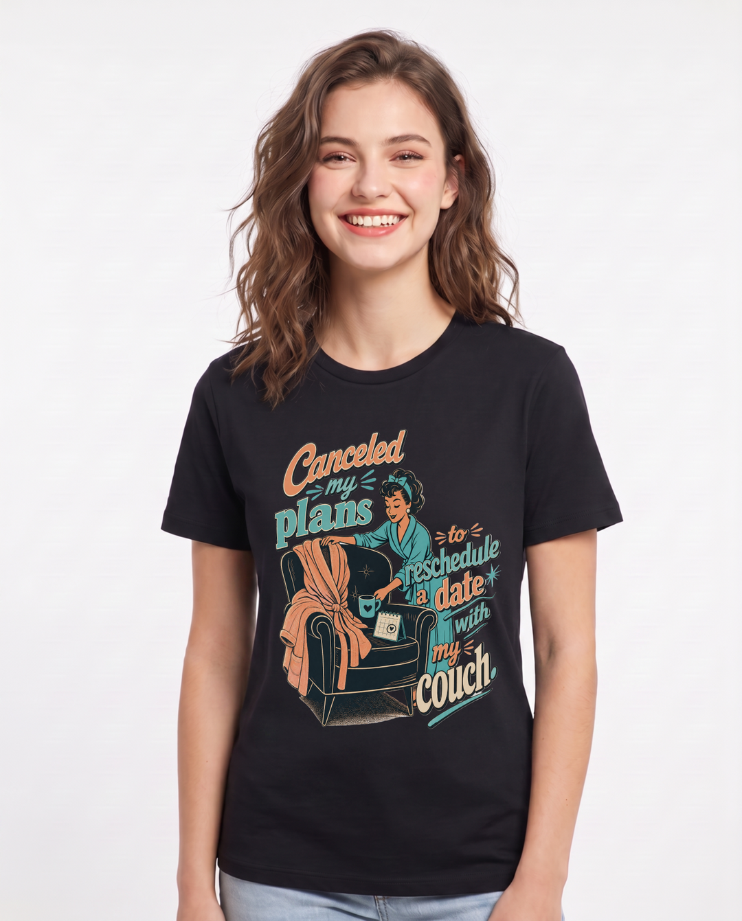 Meme Black T-Shirt for Women – Everyday Expression Graphic Tee product image 1