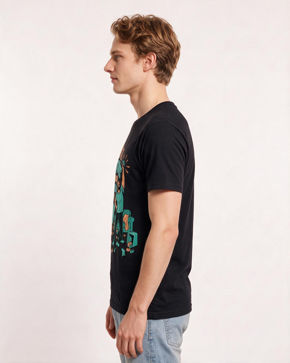 Grandparent Black T-Shirt for Men – Everyday Expression Graphic Tee product image 2