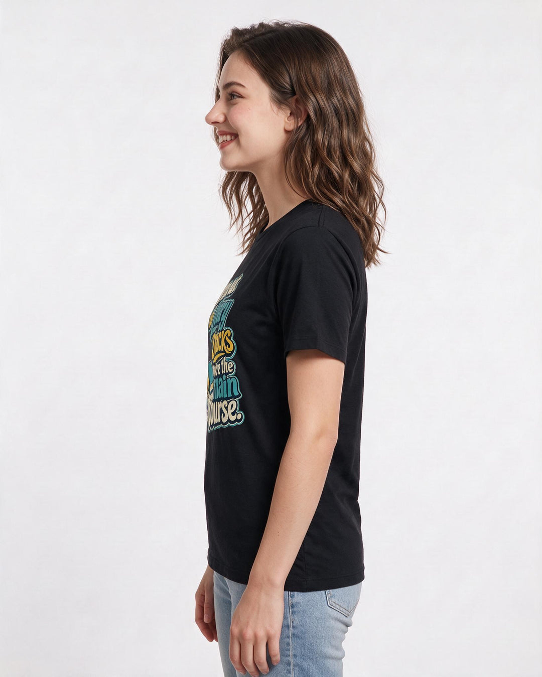 Graduation Black T-Shirt for Women – Everyday Expression Graphic Tee product image 2