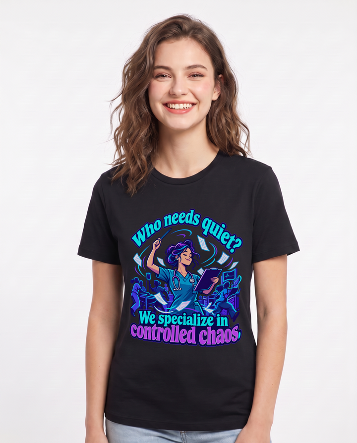 Nurse Black T-Shirt for Women – Nursing Life Graphic Tee product image 3