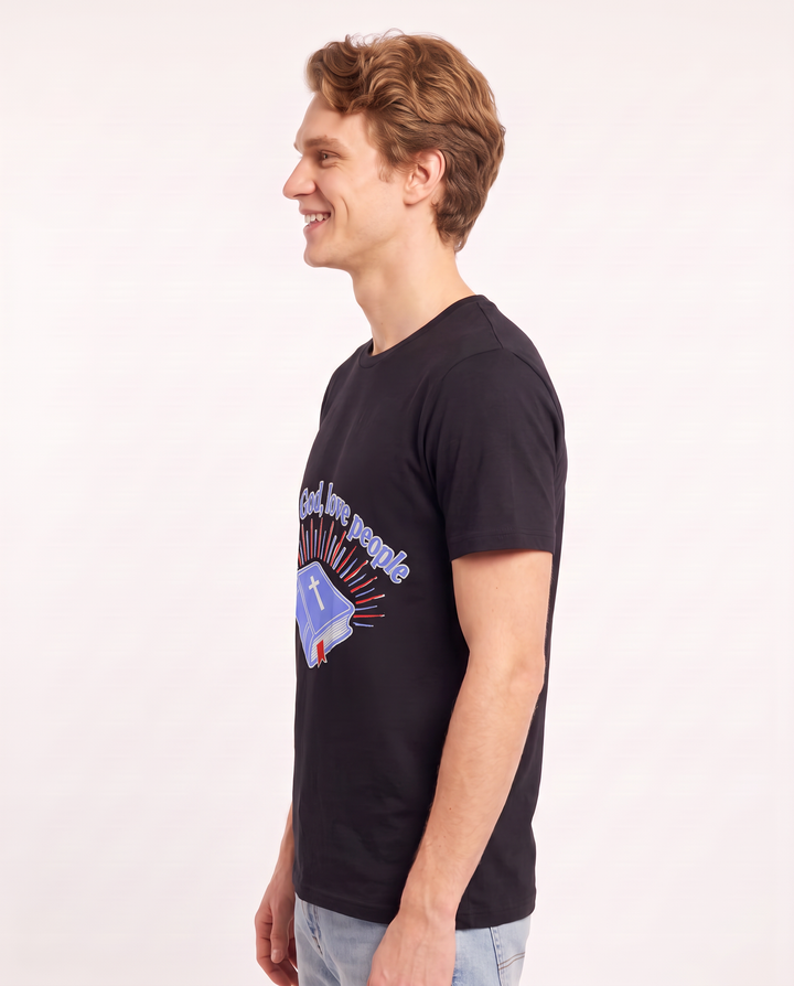 Love God, love people - Men's Black T-Shirt product image 3