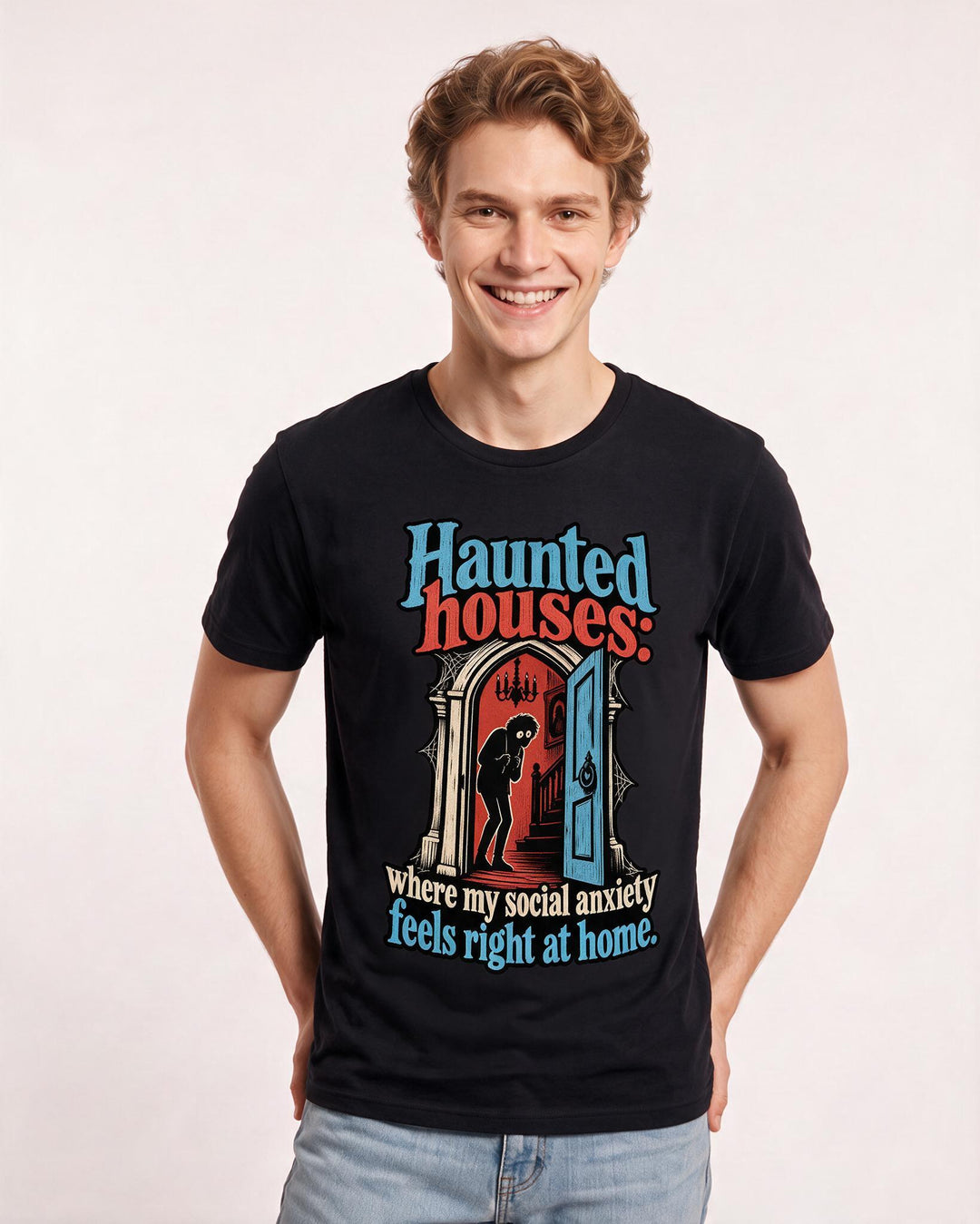 Halloween Black T-Shirt for Men – Halloween Theme Graphic Tee product image 1