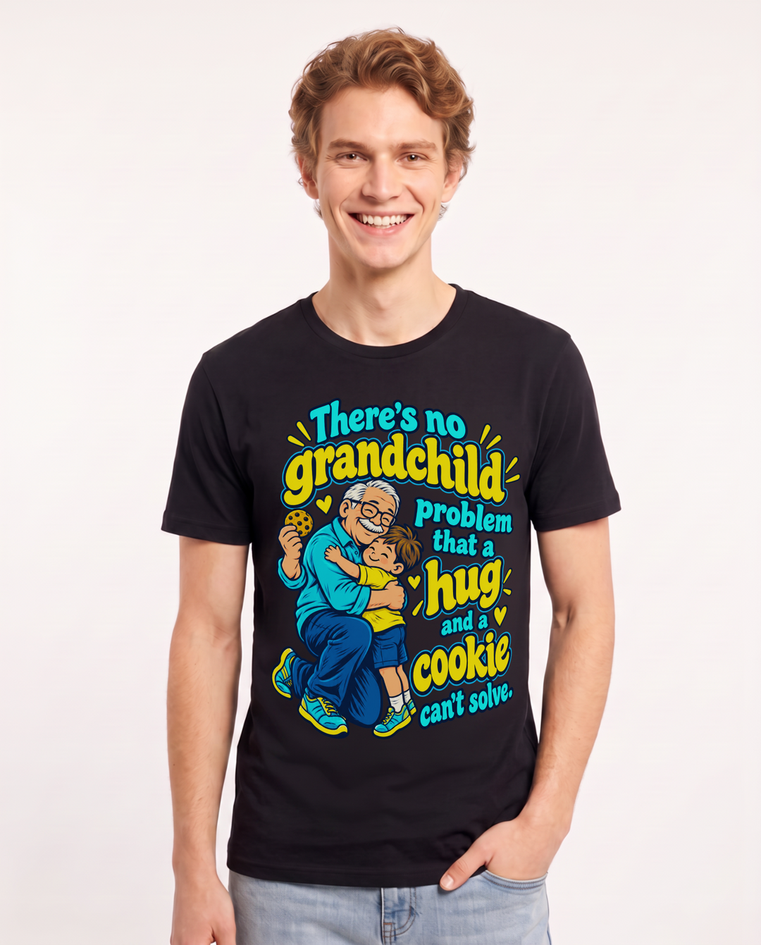 Grandparent Black T-Shirt for Men – Everyday Expression Graphic Tee product image 3