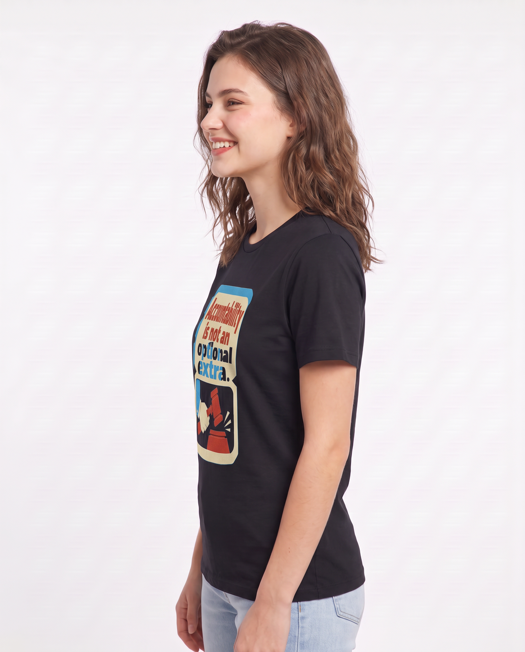 Graphic Women's Black T-Shirt - Accountability is not an optional product image 2