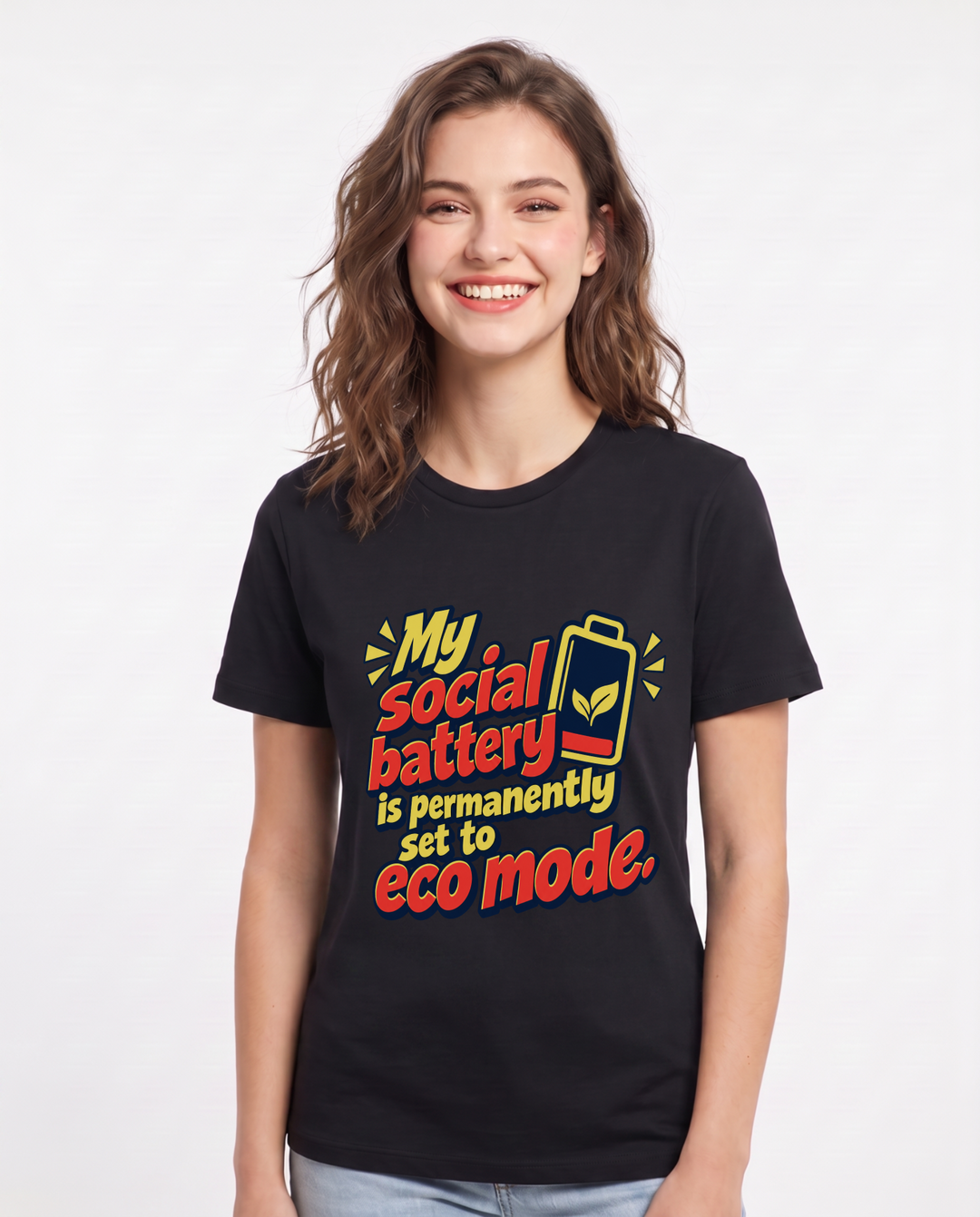 Meme Black T-Shirt for Women – Everyday Expression Graphic Tee product image 3