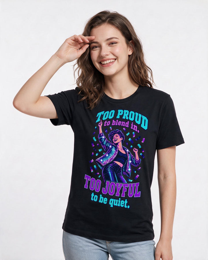 Pride Black T-Shirt for Women – Everyday Expression Graphic Tee product image 1