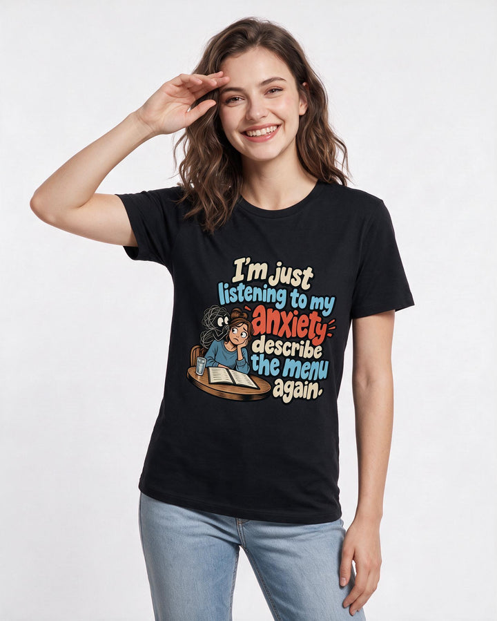Meme Black T-Shirt for Women – Everyday Expression Graphic Tee product image 1