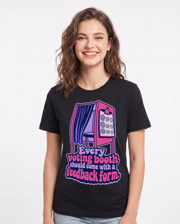 Political Statement Black T-Shirt for Women – Everyday Expression Graphic Tee product image 3