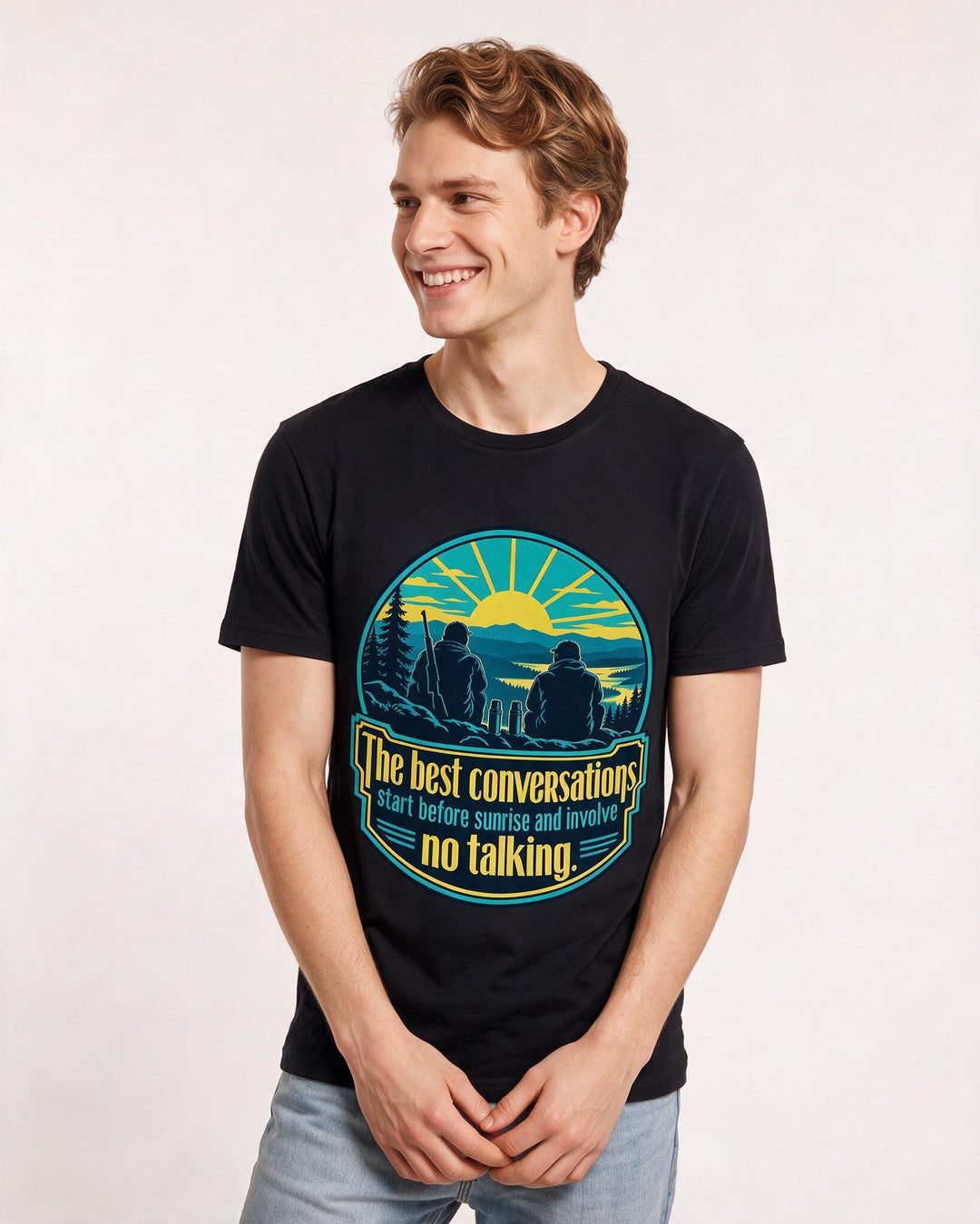 Hunting Black T-Shirt for Men – Everyday Expression Graphic Tee product image 1