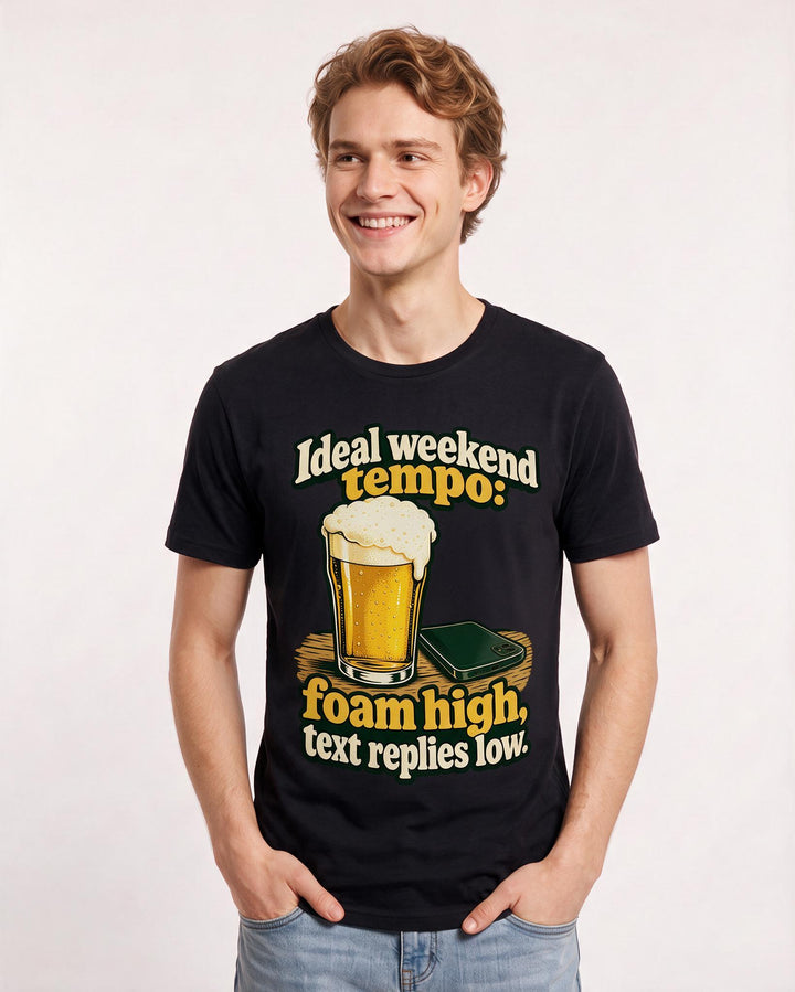 Beer Black T-Shirt for Men – Everyday Expression Graphic Tee product image 1
