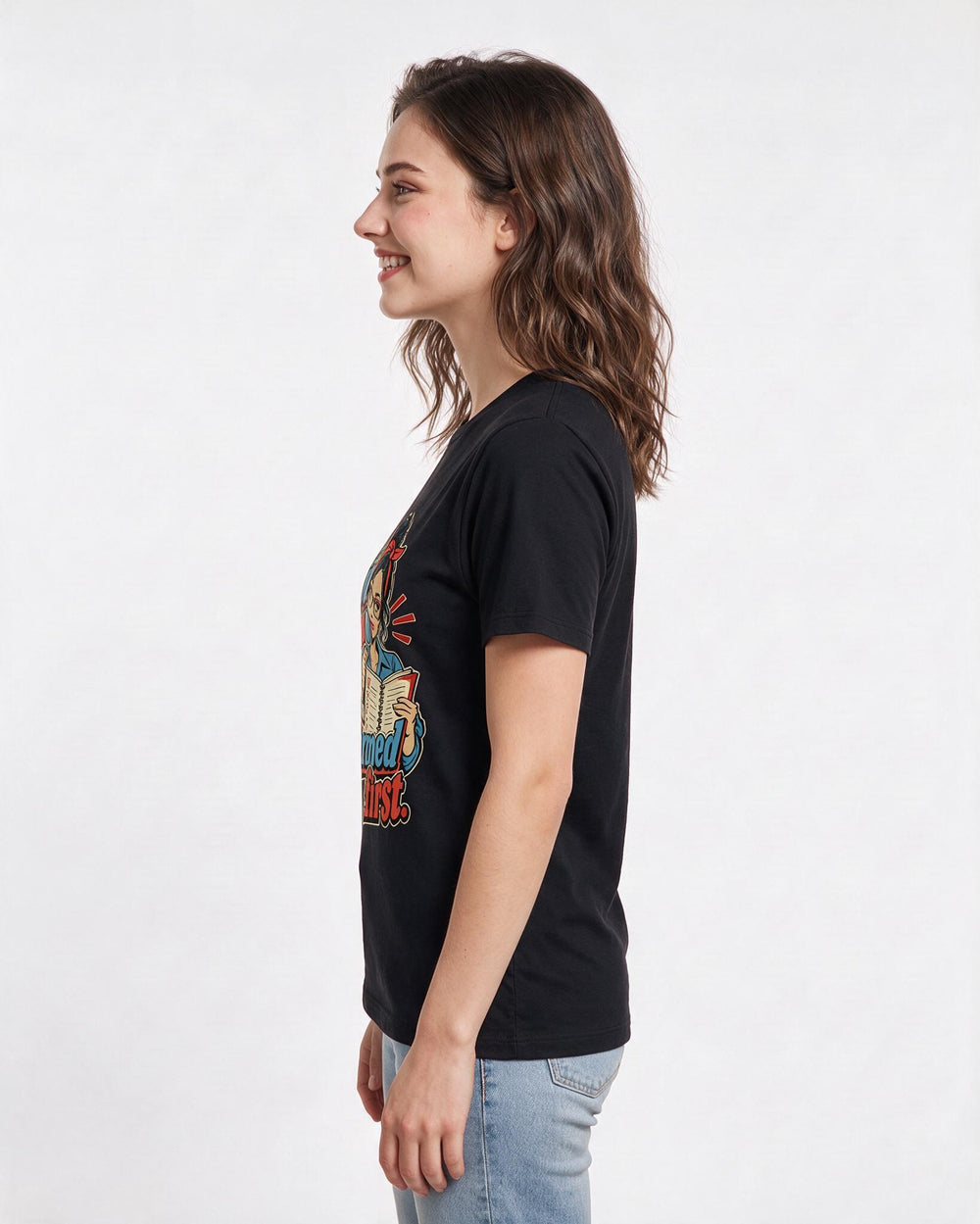 Political Statement Black T-Shirt for Women – Everyday Expression Graphic Tee product image 2