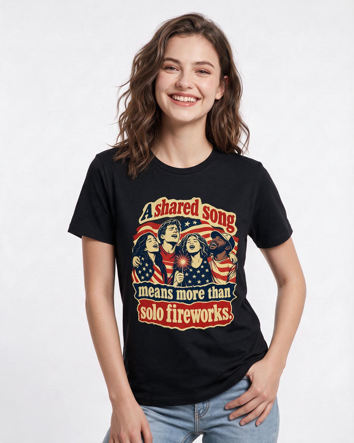 Patriotic Black T-Shirt for Women – Everyday Expression Graphic Tee product image 1