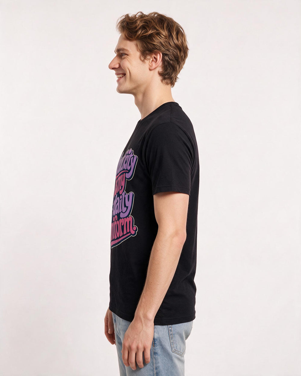 Pride Men's Black T-Shirt – Authenticity is my daily uniform product image 2