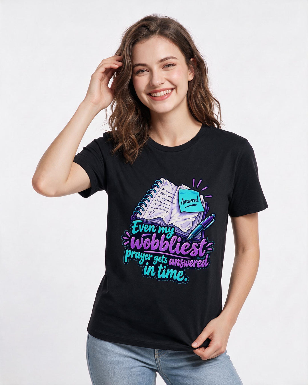 Christian Faith Black T-Shirt for Women – Everyday Expression Graphic Tee product image 1