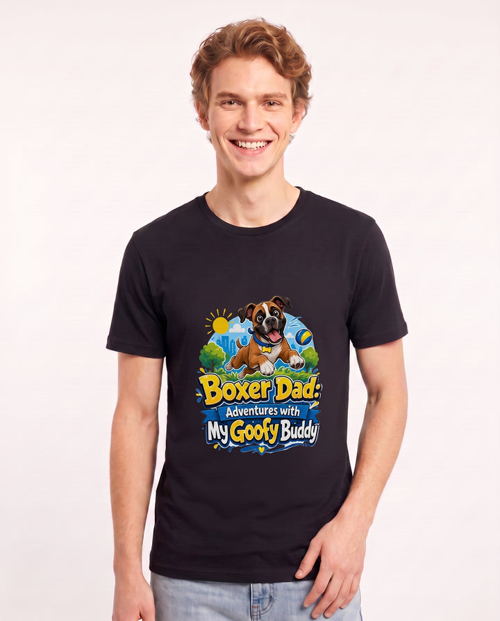 Boxer Dad: Adventures with My Goofy Buddy Men's Black T-Shirt product image 1
