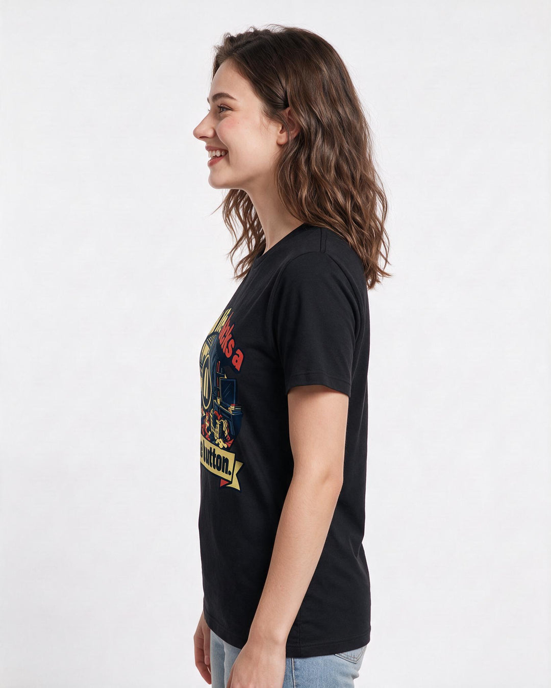 Gaming Black T-Shirt for Women – Game Night Graphic Tee product image 2